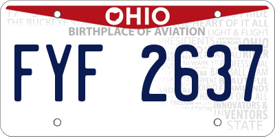 OH license plate FYF2637