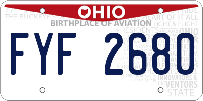 OH license plate FYF2680