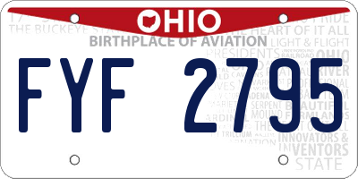 OH license plate FYF2795