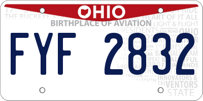 OH license plate FYF2832