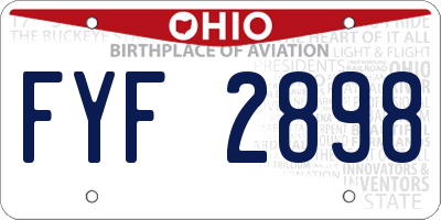 OH license plate FYF2898