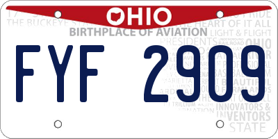 OH license plate FYF2909