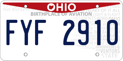 OH license plate FYF2910
