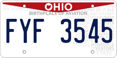 OH license plate FYF3545