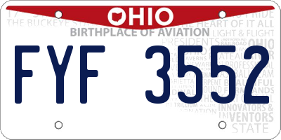 OH license plate FYF3552