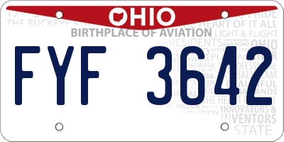 OH license plate FYF3642