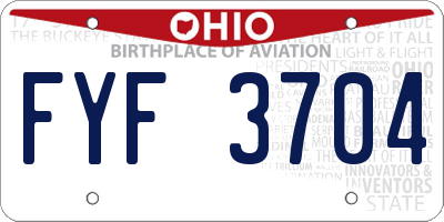 OH license plate FYF3704