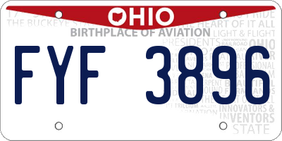 OH license plate FYF3896