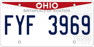 OH license plate FYF3969