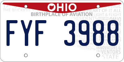 OH license plate FYF3988