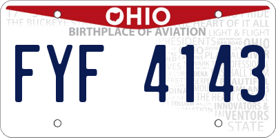 OH license plate FYF4143