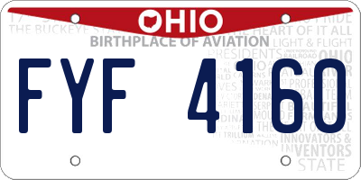 OH license plate FYF4160