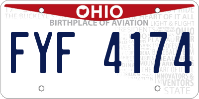 OH license plate FYF4174