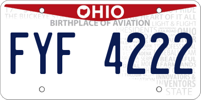 OH license plate FYF4222