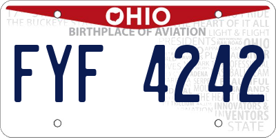 OH license plate FYF4242
