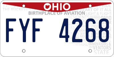 OH license plate FYF4268