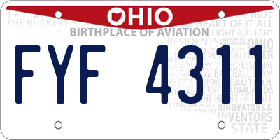 OH license plate FYF4311