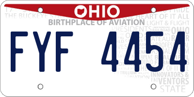 OH license plate FYF4454