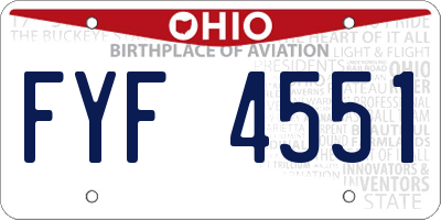 OH license plate FYF4551