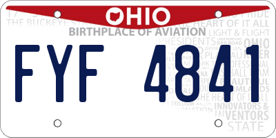 OH license plate FYF4841