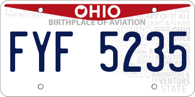 OH license plate FYF5235