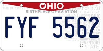 OH license plate FYF5562