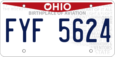OH license plate FYF5624