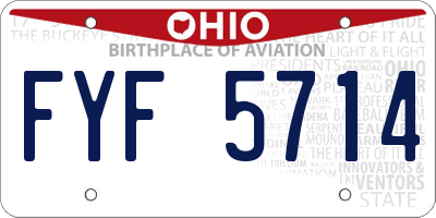 OH license plate FYF5714