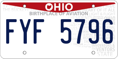 OH license plate FYF5796