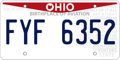 OH license plate FYF6352