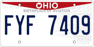 OH license plate FYF7409