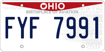 OH license plate FYF7991