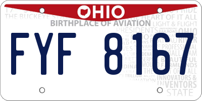 OH license plate FYF8167