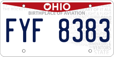OH license plate FYF8383