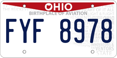 OH license plate FYF8978
