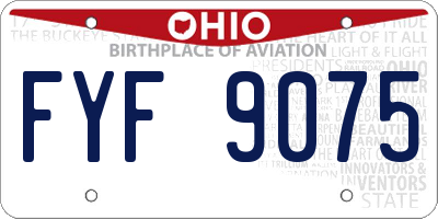 OH license plate FYF9075