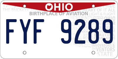 OH license plate FYF9289
