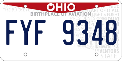OH license plate FYF9348