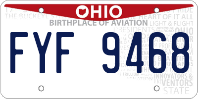 OH license plate FYF9468