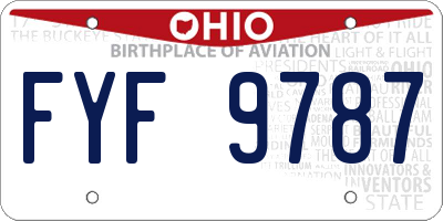 OH license plate FYF9787