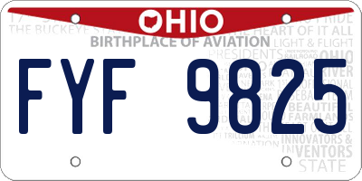 OH license plate FYF9825