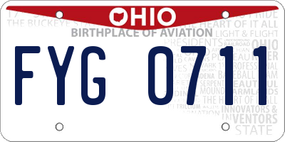 OH license plate FYG0711