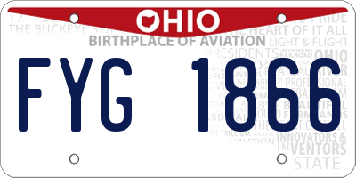 OH license plate FYG1866