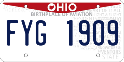 OH license plate FYG1909