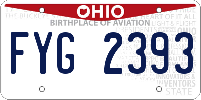 OH license plate FYG2393
