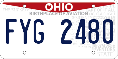 OH license plate FYG2480