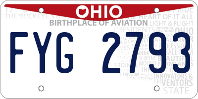OH license plate FYG2793