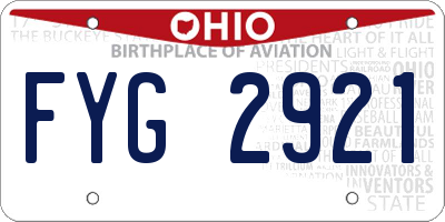 OH license plate FYG2921