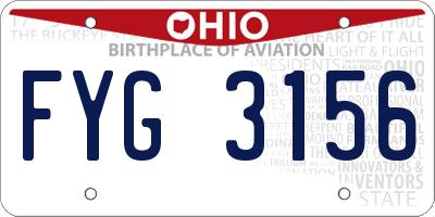 OH license plate FYG3156