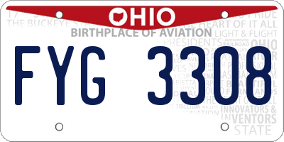 OH license plate FYG3308